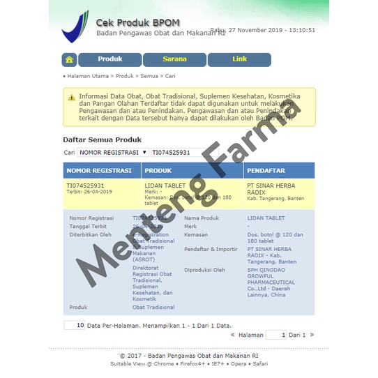 Lidan Tablets - Obat Herbal Batu Empedu