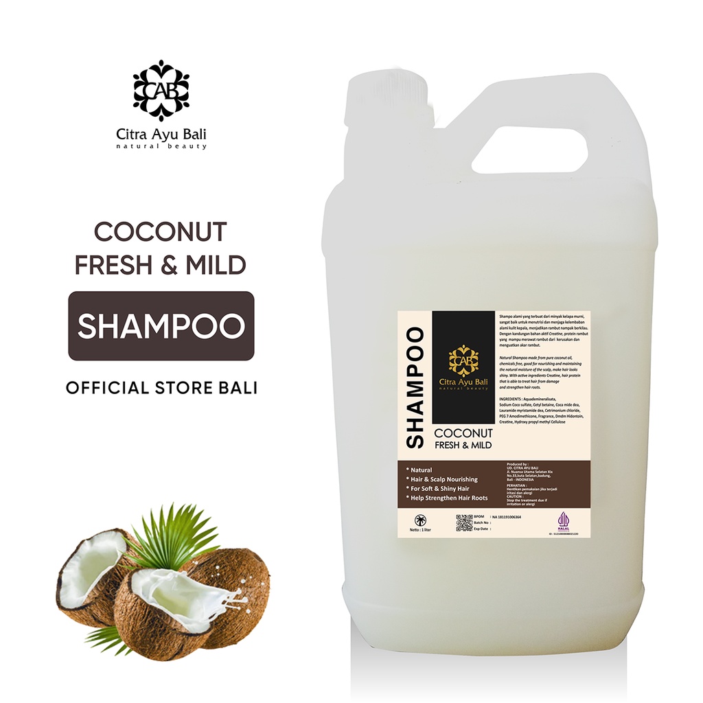 CAB Coconut Fresh & Mild Natural Shampoo 5 liter - Citra Ayu Bali official Bali