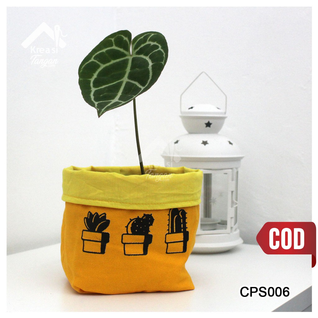 COVER POT / STORAGE MULTIFUNGSI POLOS SABLON CACTUS CPS006