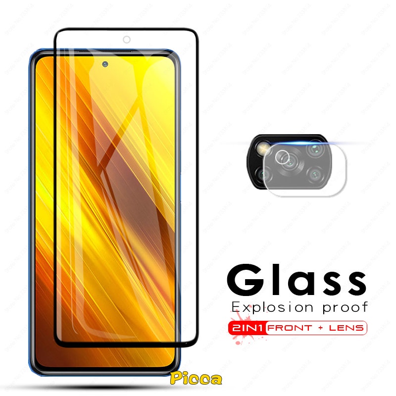 Tempered Glass Film Carbon Fiber 2 In 1 Untuk Infinix Smart 6 5 4 Infinix Hot 9 11 10 Play 8 11S NFC 10T 10Lite Note 8 10 pro