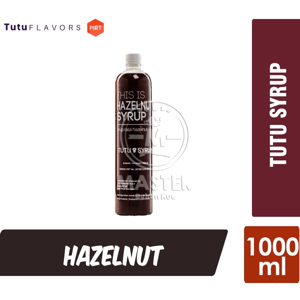 

Tutu Hazelnut Syrup / Sirup Hazelnut [Botol Plastik 1000ml]