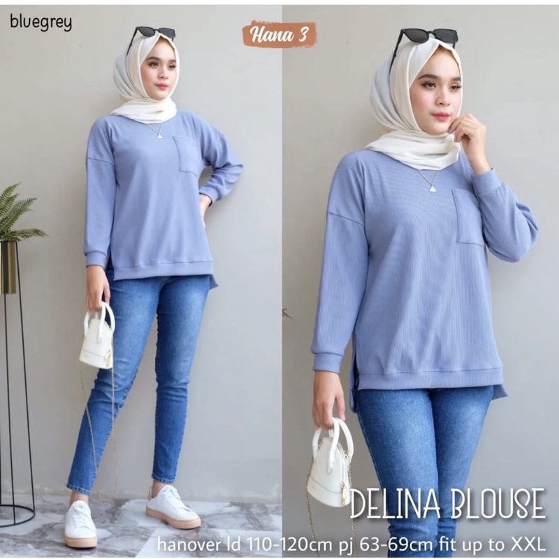 1284 atasan blouse wanita bahan hanover merk clarke