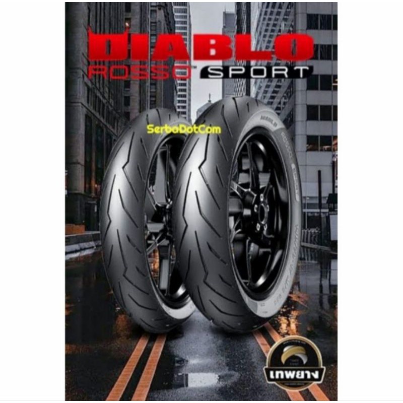 BAN PIRELLI DIABLO ROSSO SPORT 80/80 90/80 100/80 -14 RING 14 R14 R 14 TUBELESS ORIGINAL HARGA BIJIA