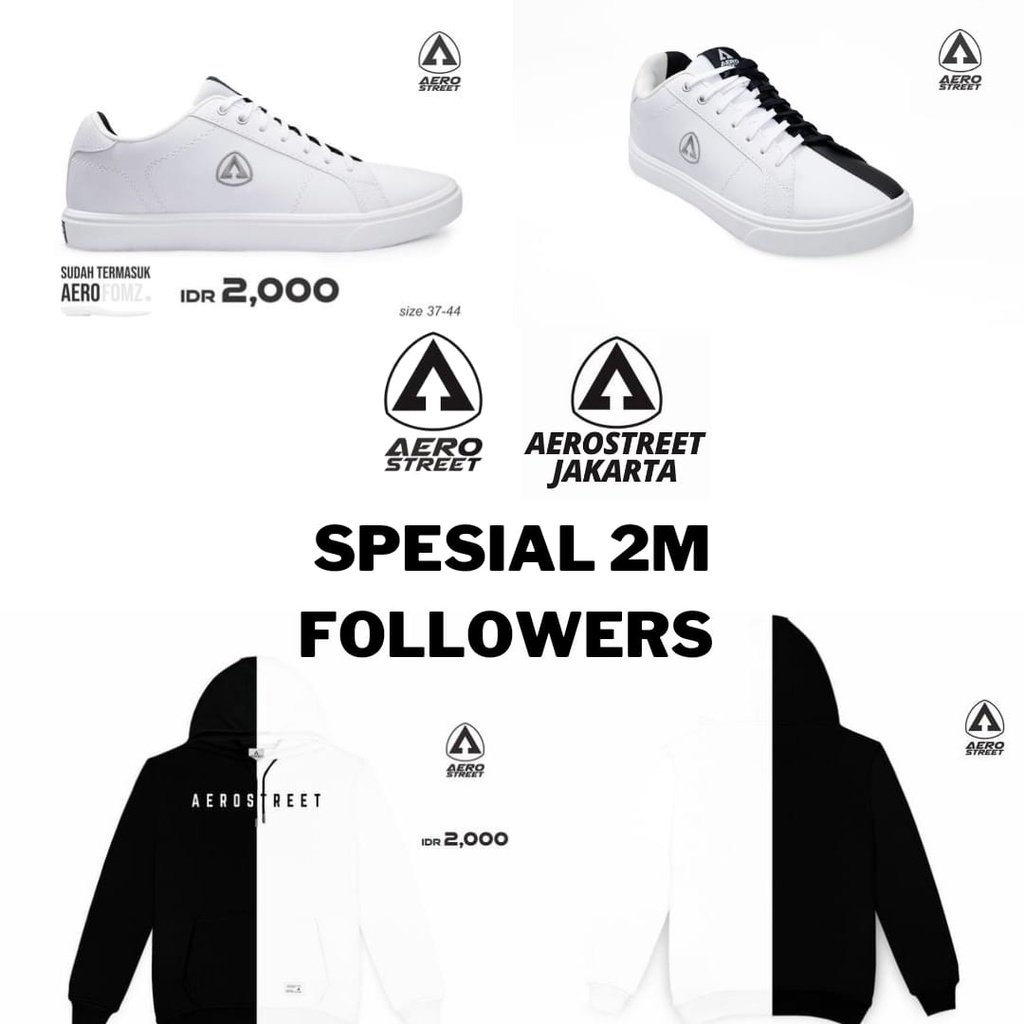 Aerostreet Spesial 2M Followers Sepatu & Hoodie [ORIGINAL]