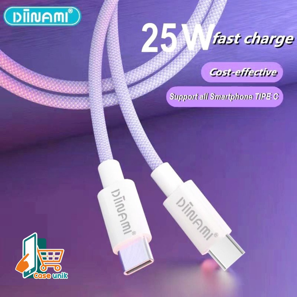 Kabel Type C to Type C Original DIINAMI  Fast Charging DM-015 Power Delivery 45W 3A Support Macbook note 10 note 20 s21 s22 s20 z flip 2 z flip 3 z flip 4 z fold 2 z fold 3 z fold 4  CS4957