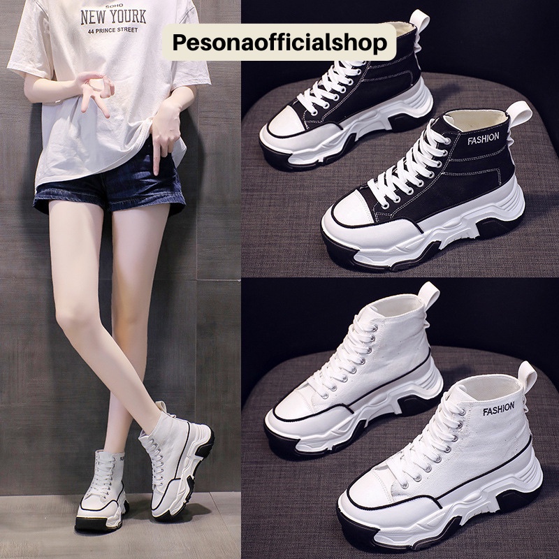 COD POS 1110 Sepatu Sneakers Kanvas Wanita Premium