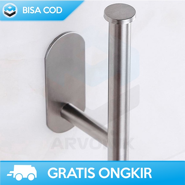 TISSUE HOLDER STAINLESS GANTUNGAN TISU TOILET MINIMALIS KUAT &amp; KOKOH