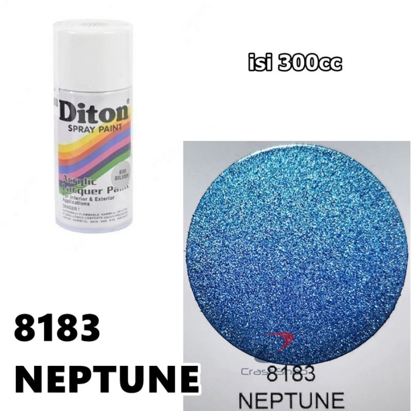 Cat Pilox Diton Neptune 8183 300cc Warna Biru Laut Neptun Metalik Sepeda Motor Mobil Velg Mesin Helm