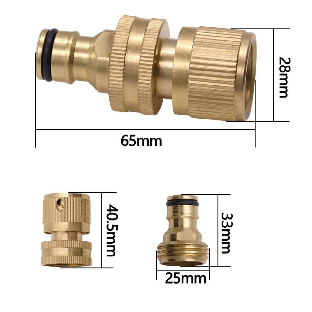 Populer Male Female Quick Connector Taman Adaptor Kuningan Tahan Lama