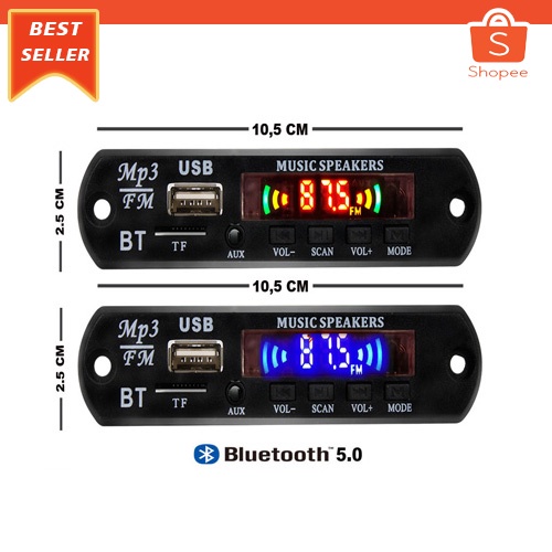 Modul Mp3 Musik Bluetooth 5.0 USB MicroSd AUX  Original Vire