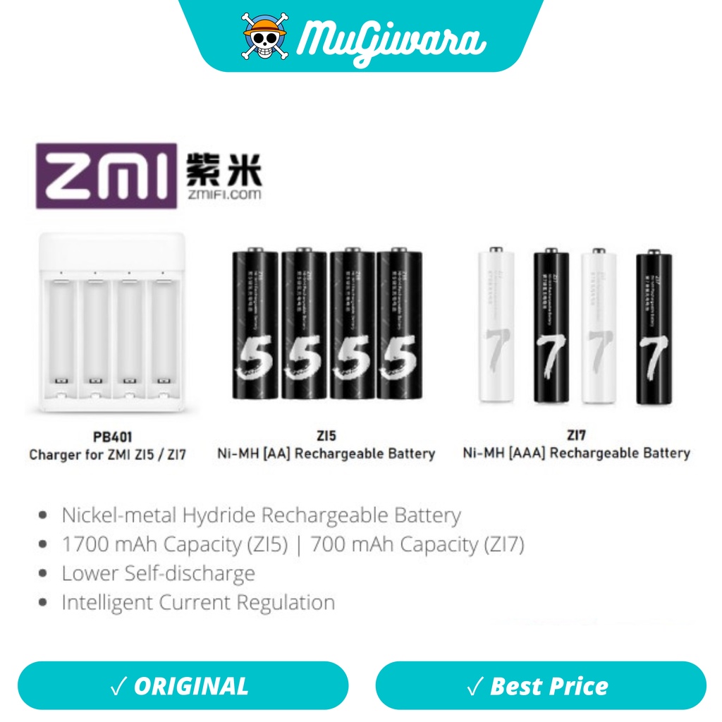 ZMI NiMH Zi5 / Zi7 Rechargeable Battery Set Docking