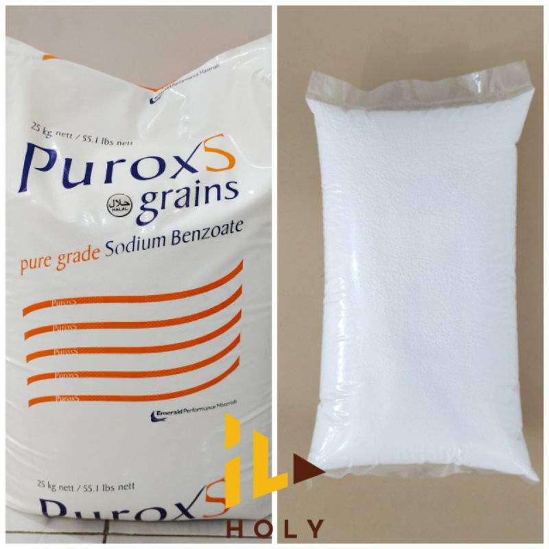 

Puroxs Sodium Benzoat (1Kg) Repack / Purox Pengawet Makanan Minuman