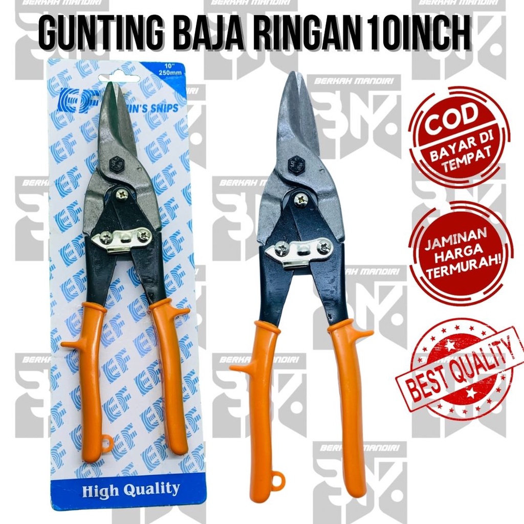 EF Gunting Baja Ringan Lurus 10 inch 250mm|Gunting Holo Hollow|Gunting Kawat Seng|Gunting Plat Multifungsi|Gunting Galvalum