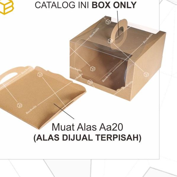 

Box Mika Kotak Kue Cake Packaging Transparan Dus Handle | 42012