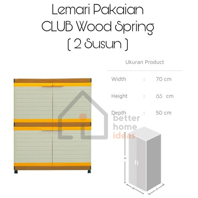 

Lemari Plastik CLUB Wood Spring (Jumbo) stock ready