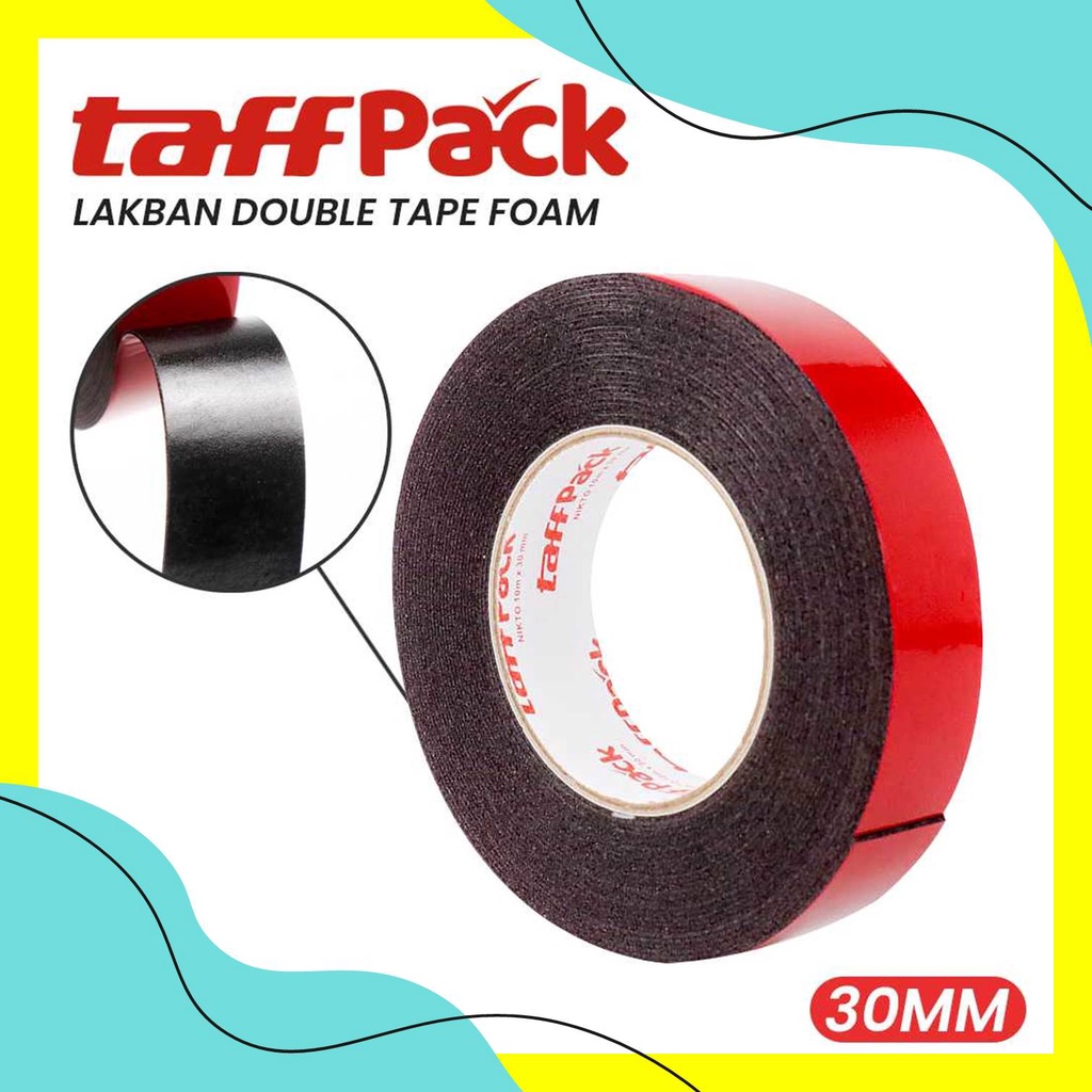 

Lakban Double Tape Foam TaffPACK Perakat Dua Sisi yang Kuat 10m