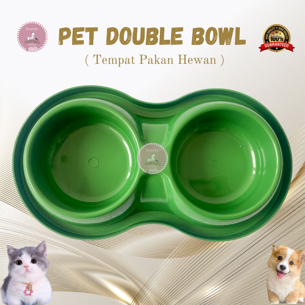 TEMPAT MAKAN KUCING ANJING DOUBLE PET BOWL ANTI SEMUT