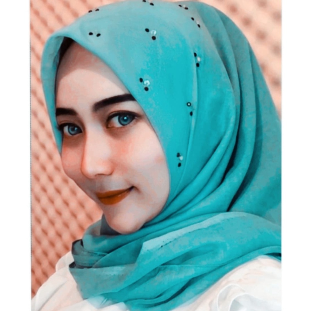 HIJAB MUTE SWAROSKI / SEGI EMPAT KEPALA / HIJAB SEGI EMPAT PAYET MUTIARA