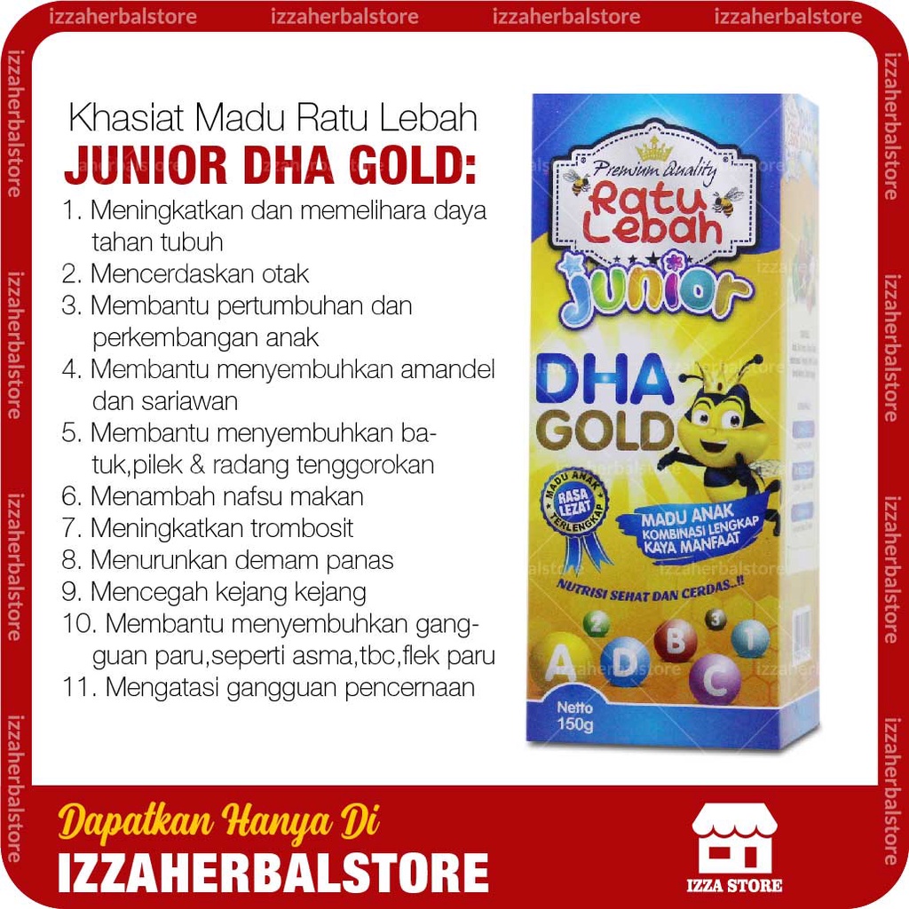 Madu Anak Pintar Madu Anak Ratu Lebah Junior DHA GOLD Penambah Nafsu Makan Dan Otak Anak Cerdas