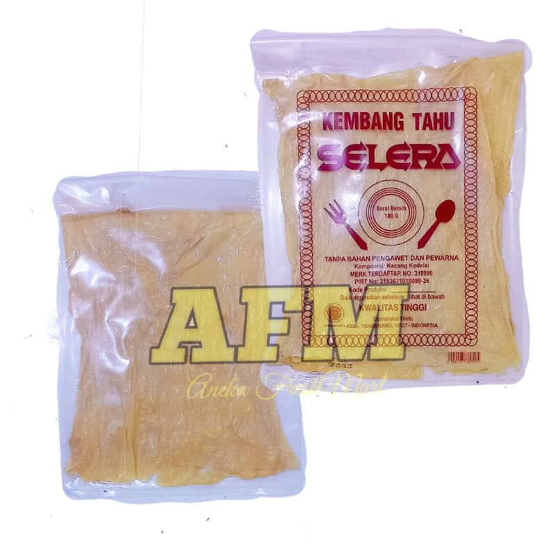 

KULIT KEMBANG TAHU SELERA CAP SENDOK GARPU 100GRAM KULIT TAHU