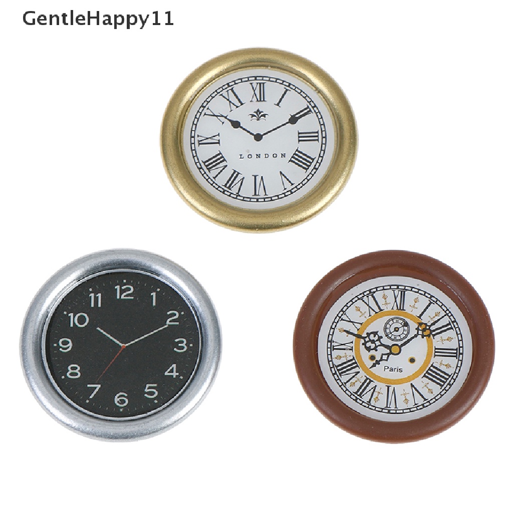 Gentlehappy 1: 12jam Dinding Miniatur Rumah Boneka miniaturas home decor Mainan id