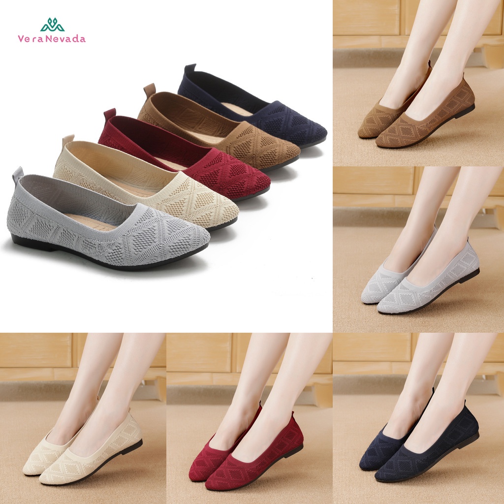 Ivony Seivona - A22 Vera Nevada Sepatu Flat Slip On Wanita Shoes