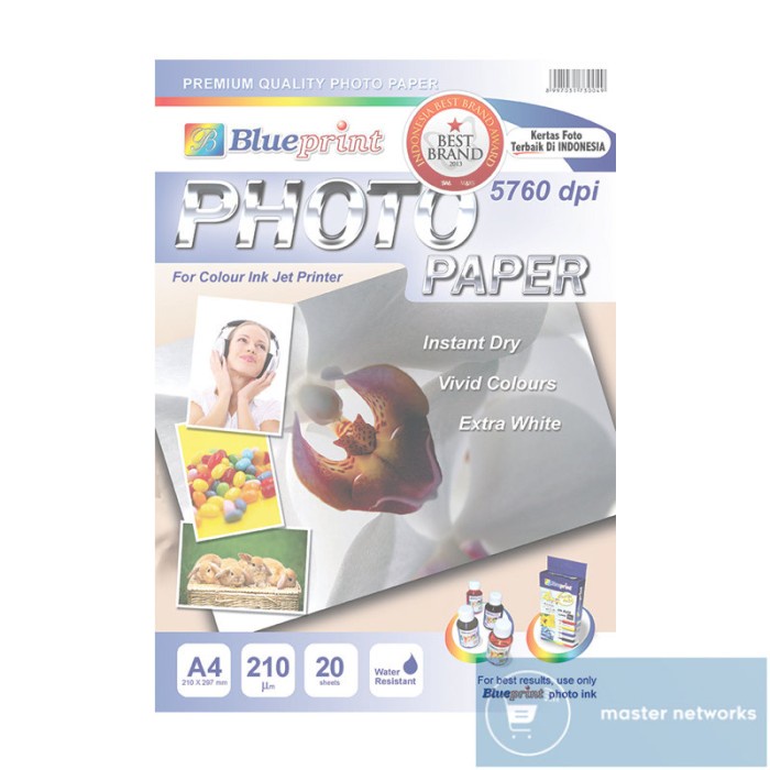 

Blueprint BP-GPA4210 Photo Paper A4 isi 20 Lembar Kertas Foto Anggrek
