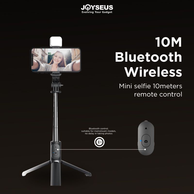 SAIIASTORE Tongsis-Tripod-remot-selfie 4in 1 stick dengan lampu LED paket paket lengkap, banyak fungsi