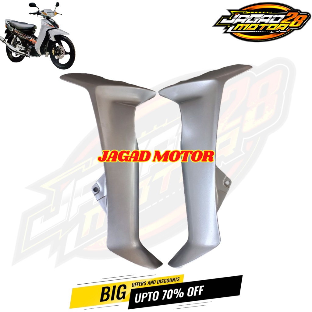 Sayap Luar Yamaha Fizr Fiz R Silver / Cover Sayap Luar Yamaha Fizr Fiz R Silver / Legshield Luar Yamaha Fizr Fiz R Silver