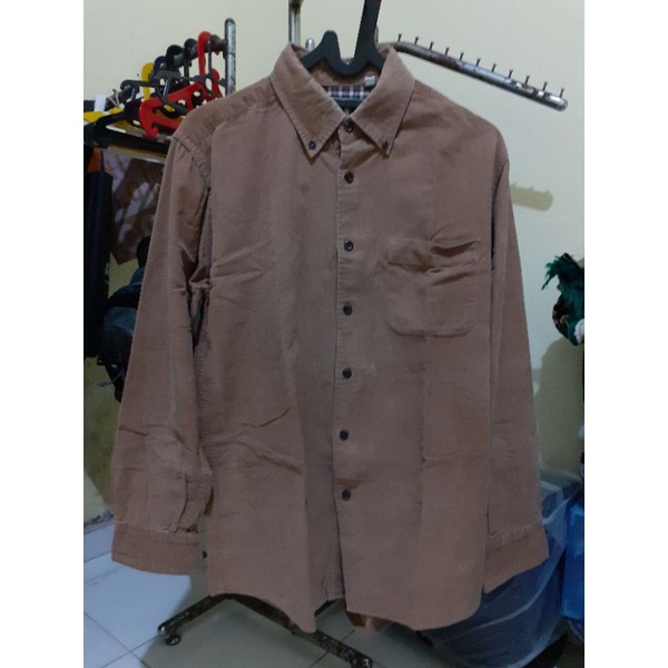 Uniqlo Corduroy Shirt Brown - Kemeja Corduroy Uniqlo