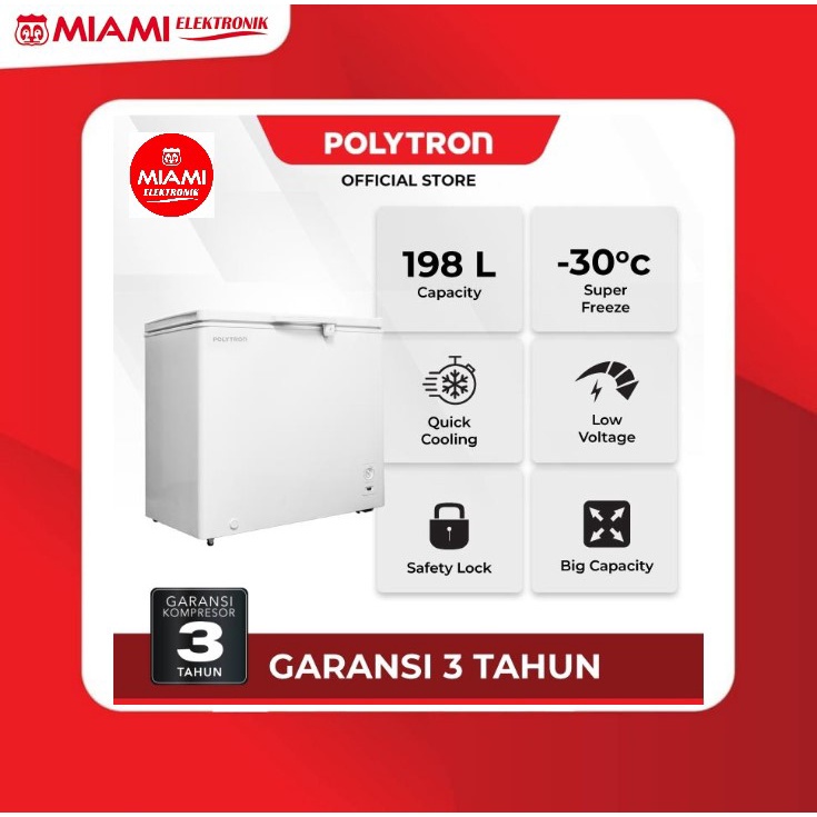 POLYTRON PCF 218 Chest Freezer 200 Liter