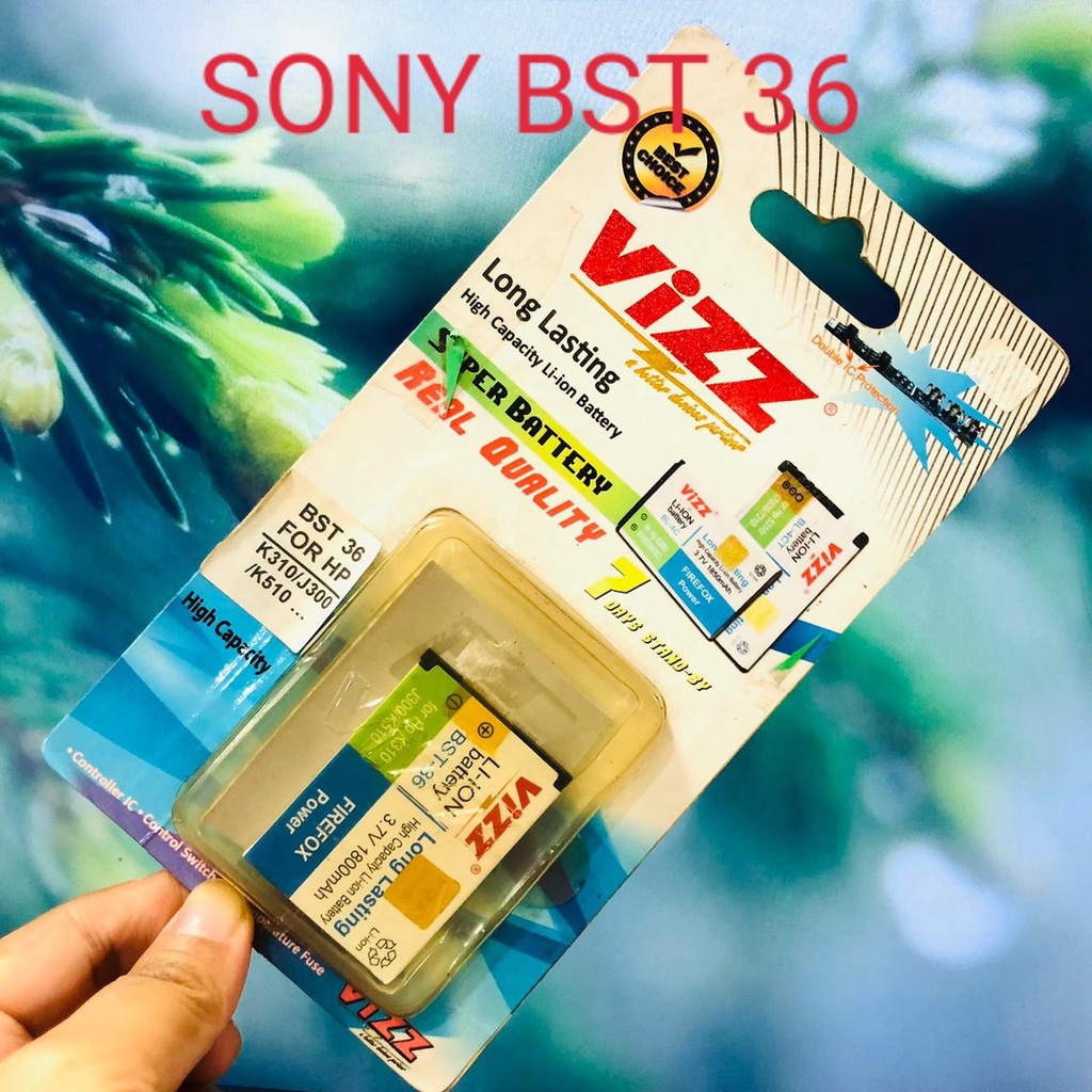 PROMO NEW BATERAI VIZZ SONY BST 36/ SONY BST 37/ SONY BST 39/ SONY BST 41/ SONY BST 43/ SONY EP500/ SONY BA600/ SONY BA700/ SONY BA750/ SONY BA800