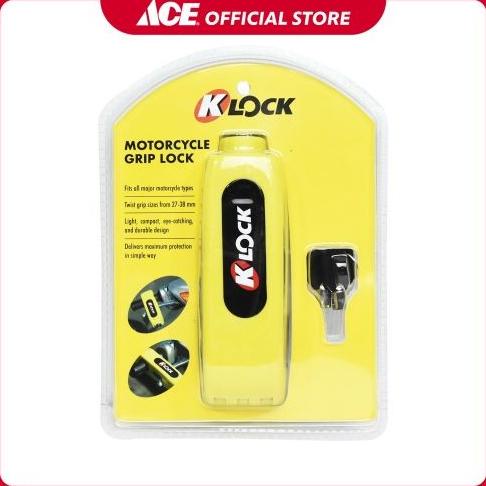 ACE - K-Lock Gembok Tuas Gas Motor Steel Grip Lock Kuning TERLARIS TERPERCAYA ORIGINAL