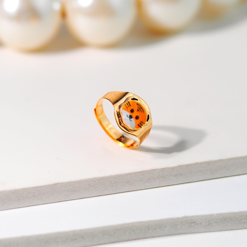 Cincin Emas Baby Motif Macan - Toko Emas Gadjah