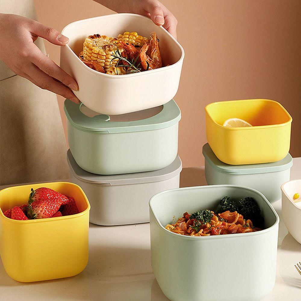 R-FLOWER Lunch Box Microwavable Untuk Pelajar Pekerja Kantor Wadah Makanan Anti Bocor