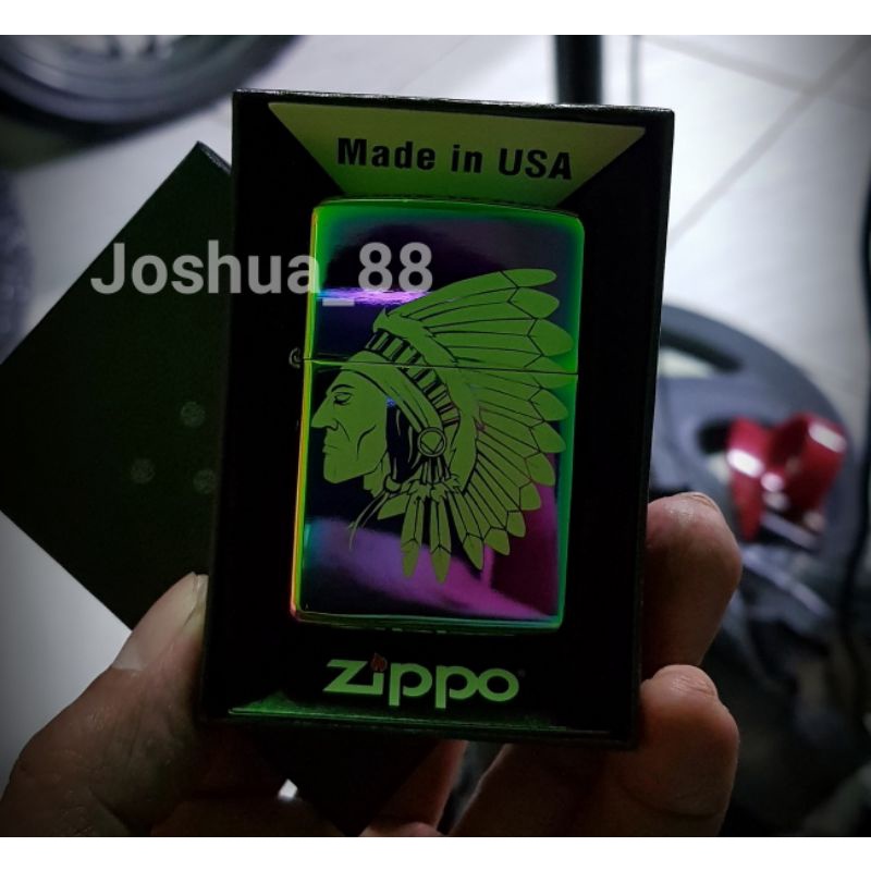 Zippo Korek Api Spectrum Pelangi Indian Apache