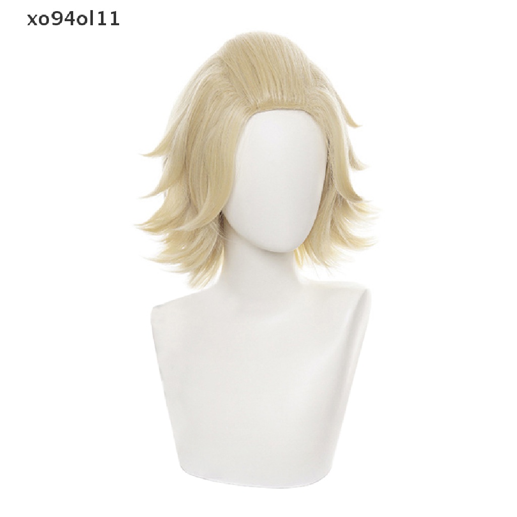 Xo Wigrambut Palsu Model Tokyo Revengers Manjiro Sano Bahan Serat Sintetis Warna Emas Untuk Cosplay