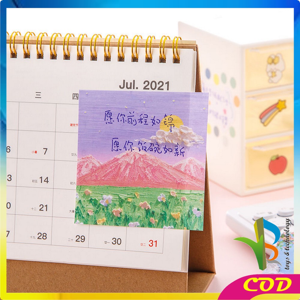 RB-A37 Memo Tempel Aesthetic Sticky Notes Motif Alam Indah / Note Beauty nature / Memo Tempel Notes Pemandangan / Memopad lucu