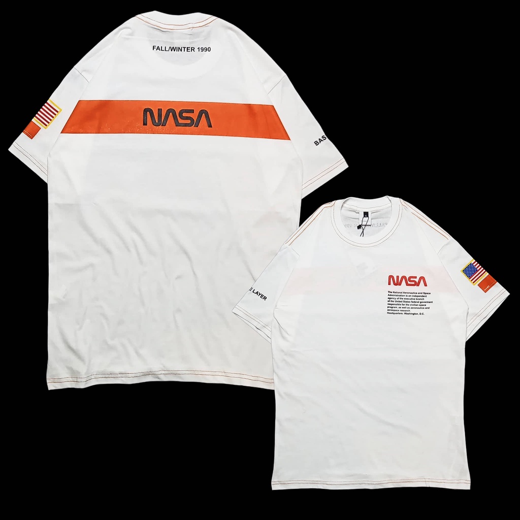 Kaos Pria Kaos Distro NASA BEAMS Putih Baju Kaos Pria Kaos Distro Cowok Kaos Pria Dewasa Atasan Pria