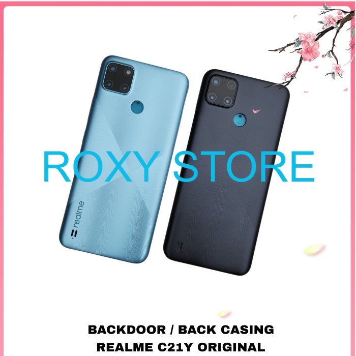 TUTUP BELAKANG BACKDOOR BACKCOVER BACK CASING HOUSING REALME C21Y ORI