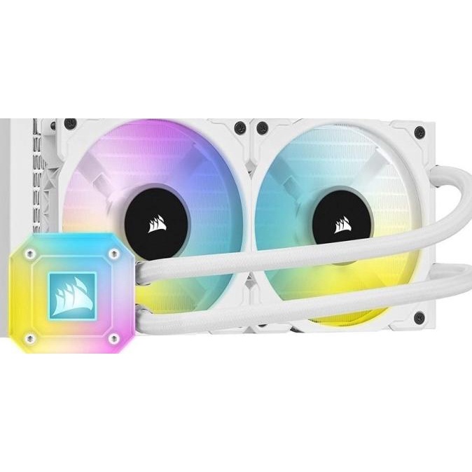 Jual Corsair Icue H100i Elite Capellix White 240mm Cpu Cooler Ergf64e Shopee Indonesia