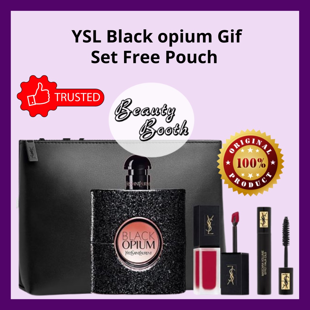 YSL Black opium Gif Set Free Pouch | Black Opium Party Set | Holiday Set