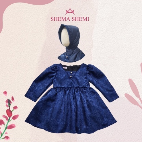 Dress Muslim Anak Perempuan/Dress Anak Bayi/Dress Baby/Setelan Muslim Anak/Set Hijab Bayi/Set Hijab 