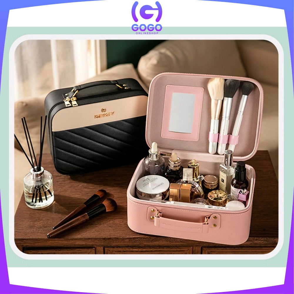 GOGO-K112 Tas Kosmetik Wanita 2IN1 Cosmetic Pouch / Tas Penyimpanan Pouch Makeup Organizer / Tas Travel Bag Pouch Travelling Organizer