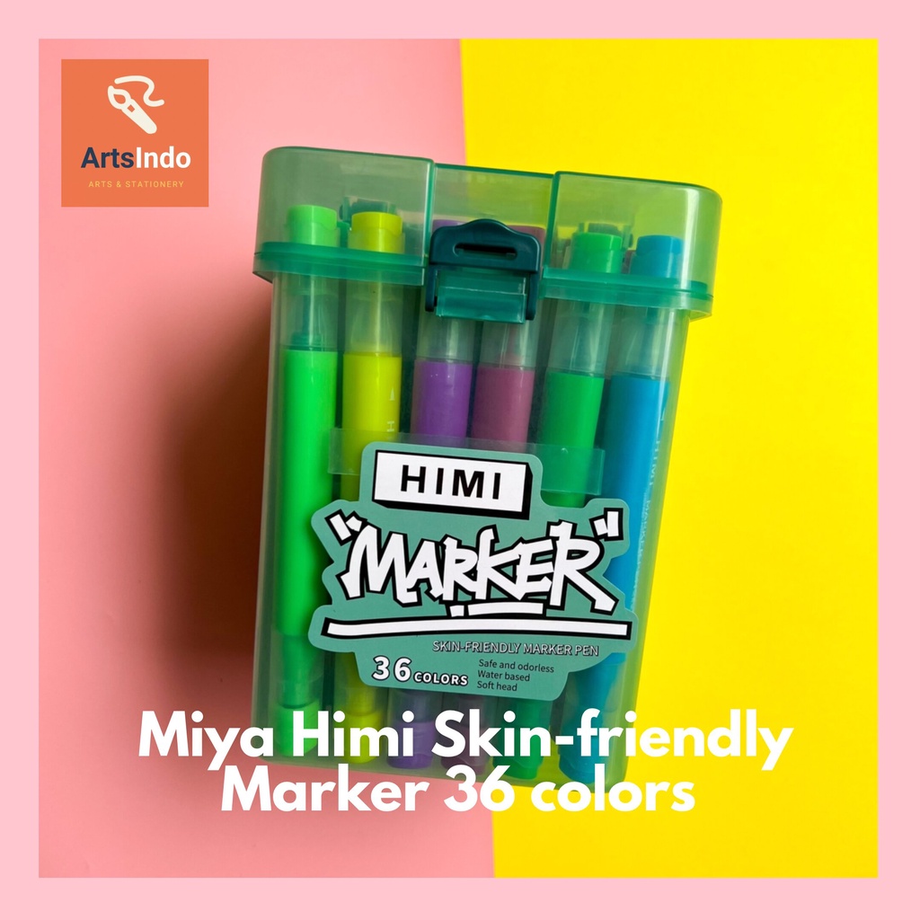 Miya Himi Skin-Friendly Marker 36 Colors Spidol Anak 36 Warna