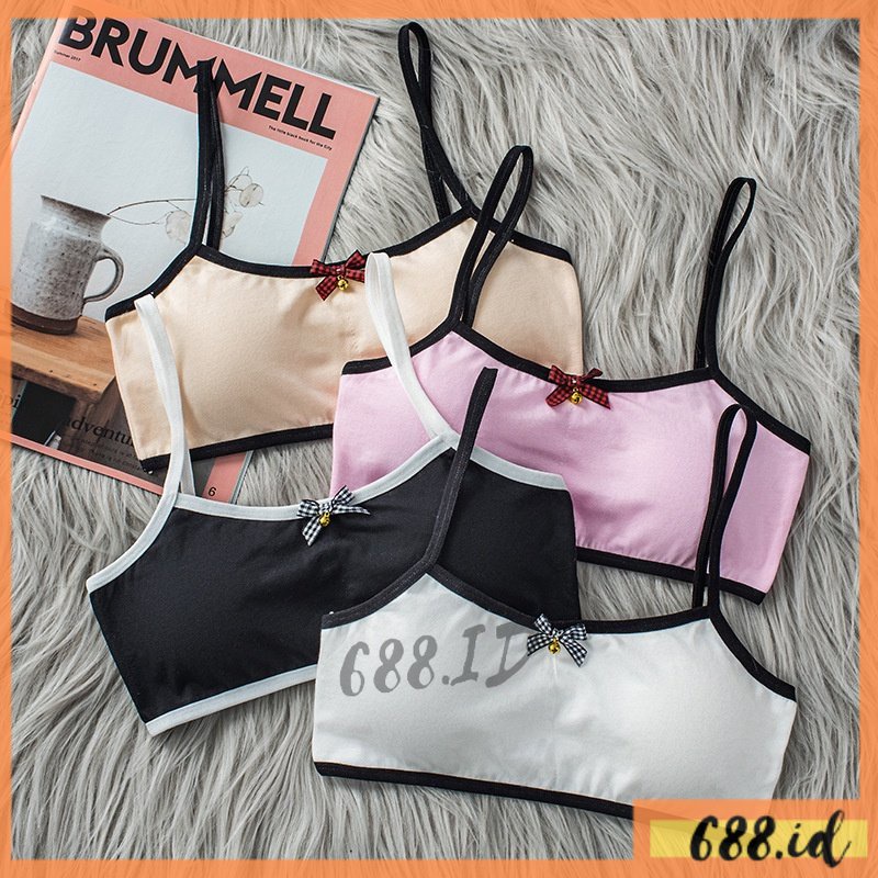 Miniset Bra BH Anak Remaja Perempuan Bahan Katun dengan Busa bisa dilepas Tanpa Kawat MN 03