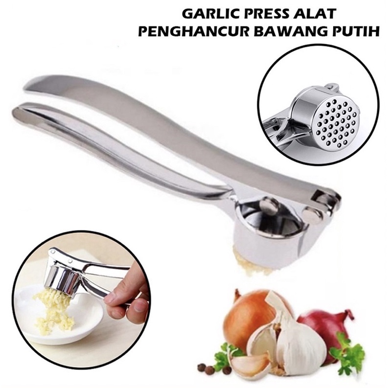 

Alat Penghancur Bawang Putih Merah Kitchen Stainless Steel Garlic Pressure