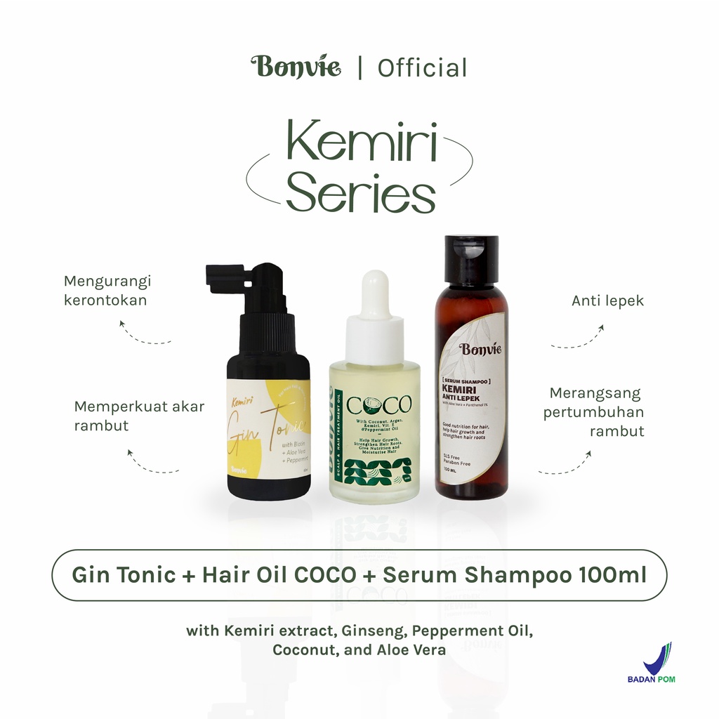 Jual Bonvie Kemiri Series Hairfall Growth Package Shopee Indonesia