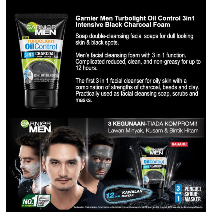 Garnier men facial foam 100ml