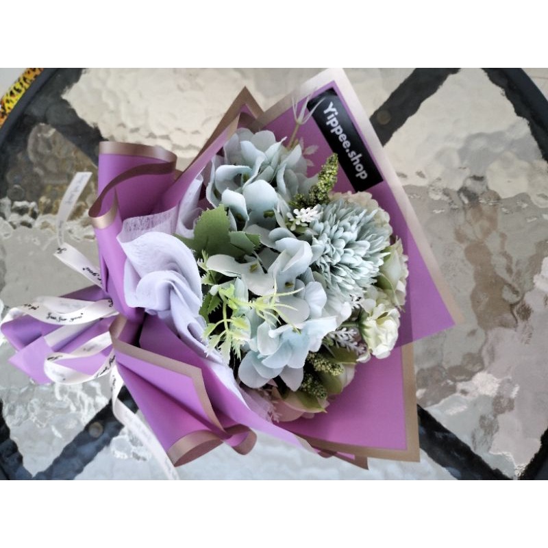 Buket Bunga Hias/Korean Bouquet/Hydragea artificial Bouquet